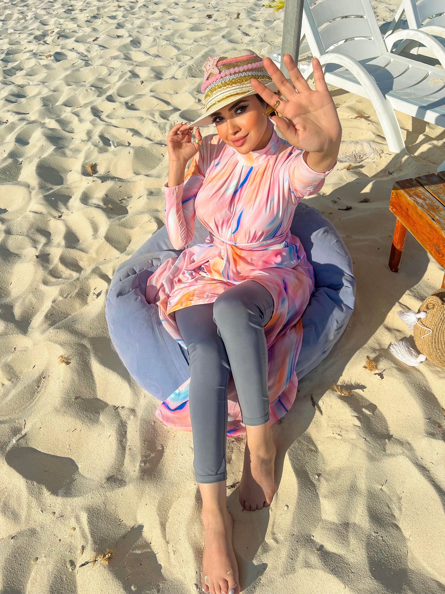 pink dress burkini