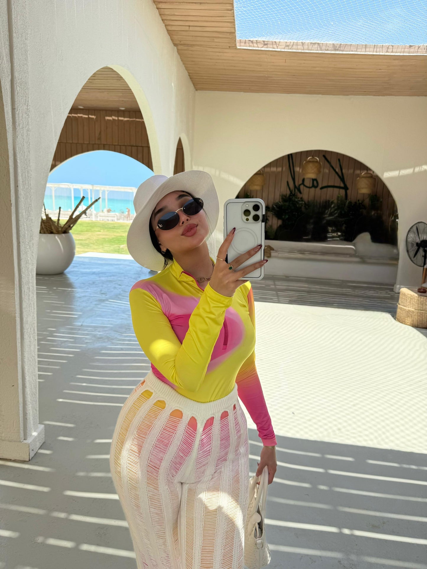 pink swimsuit