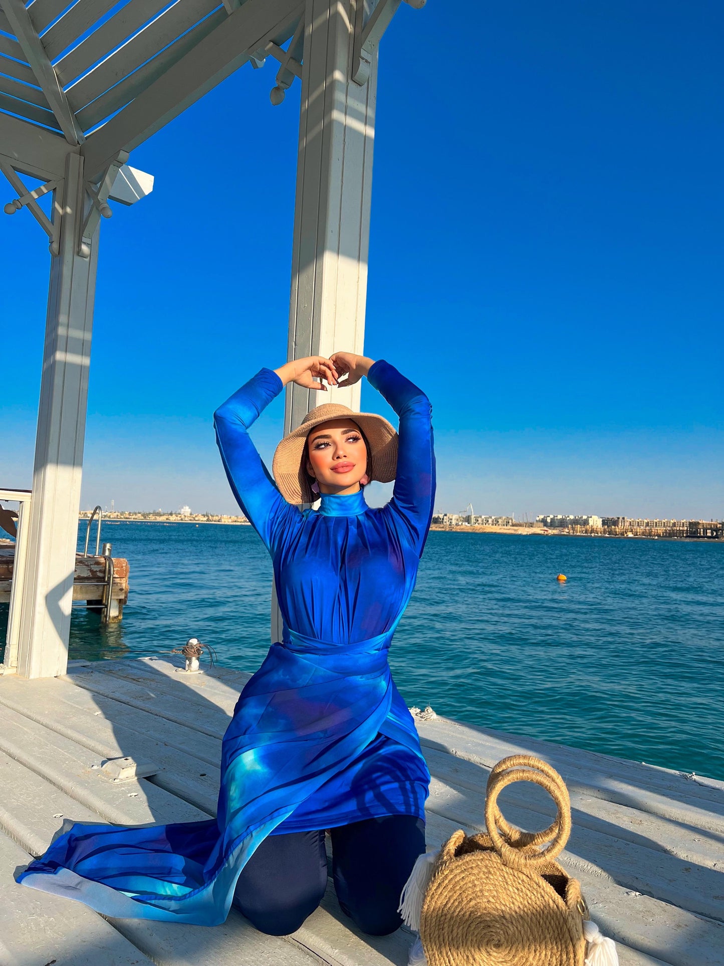 blue dree burkini