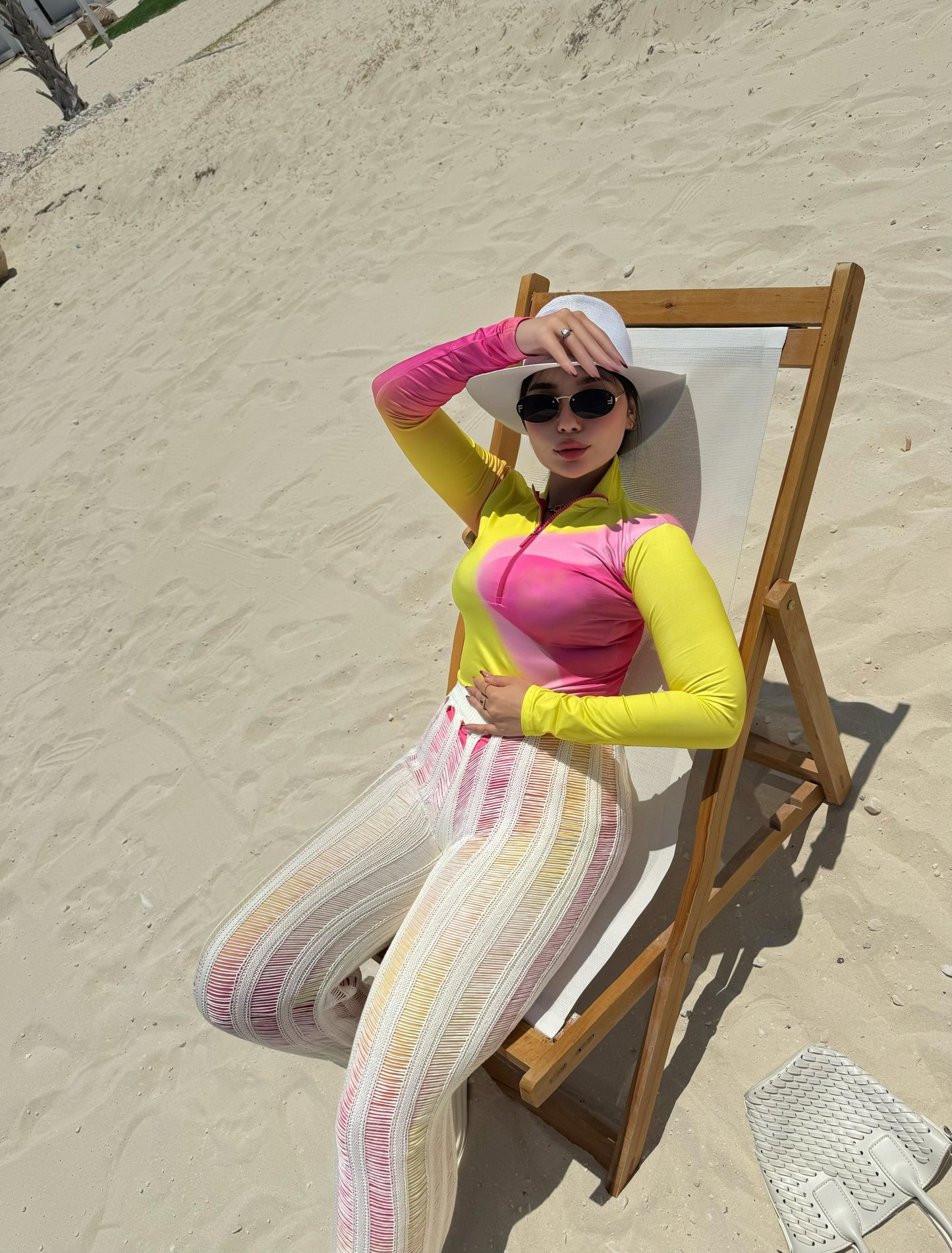pink swimsuit