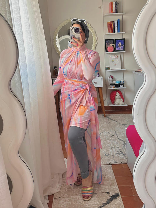 pink dress burkini