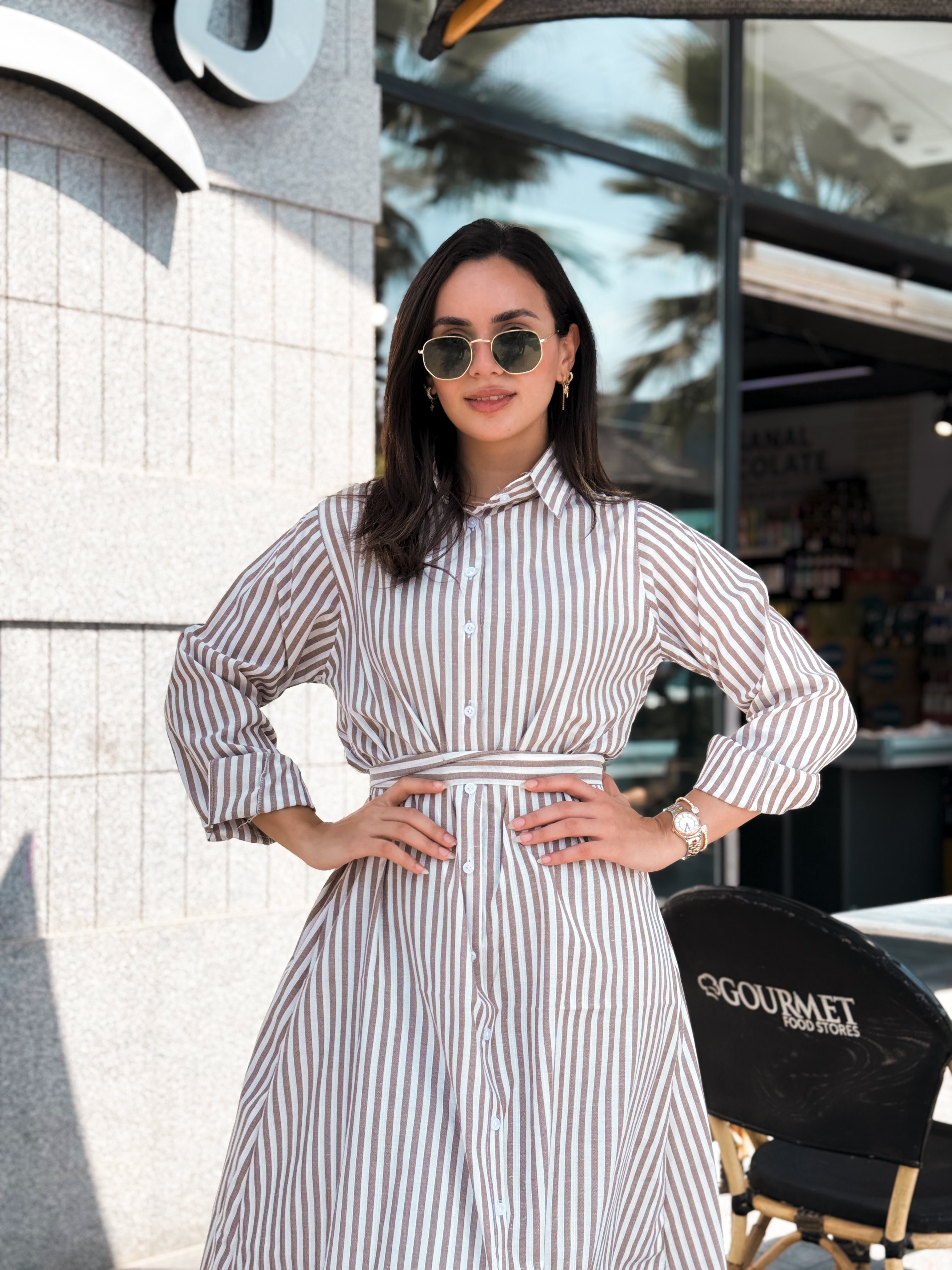 Mini stripped dress