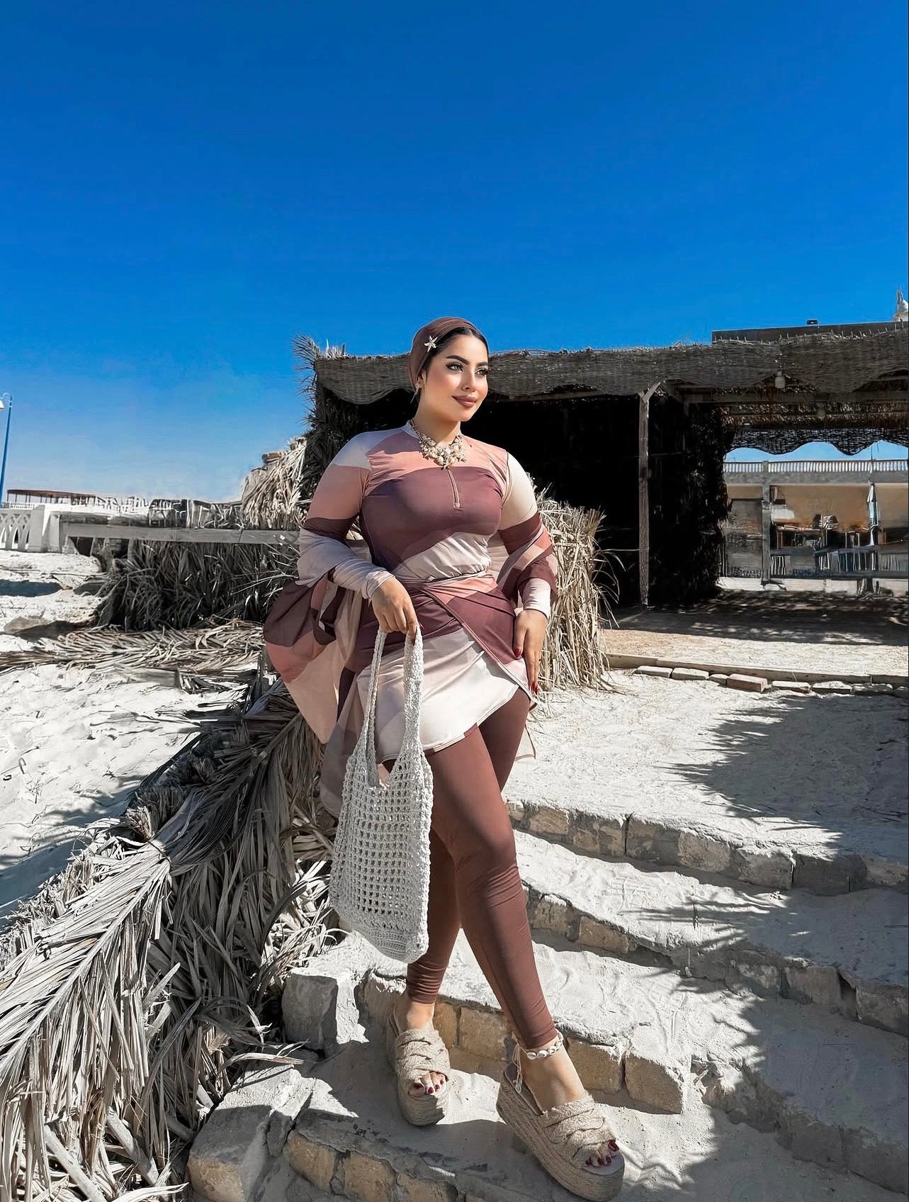 Brown bumb swimsuit