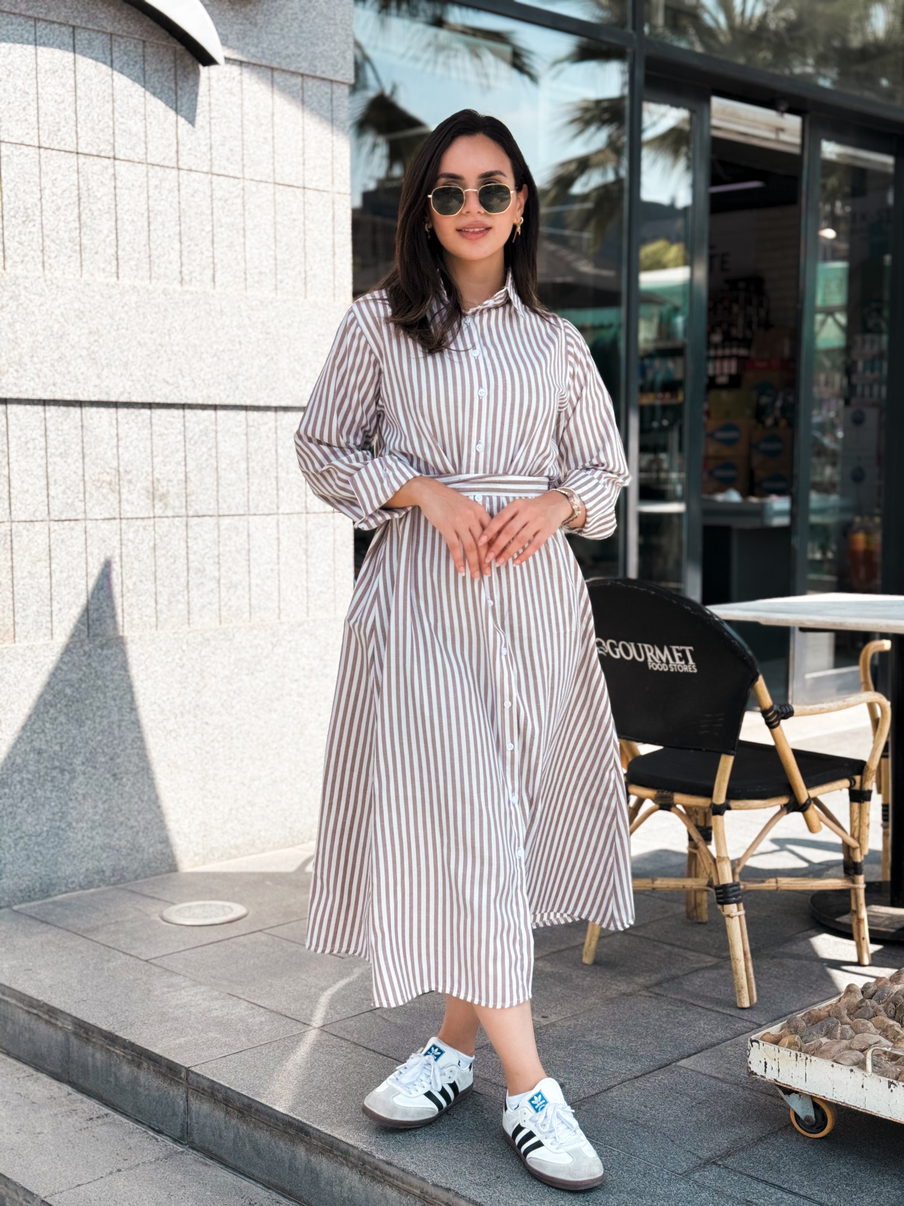 Mini stripped dress
