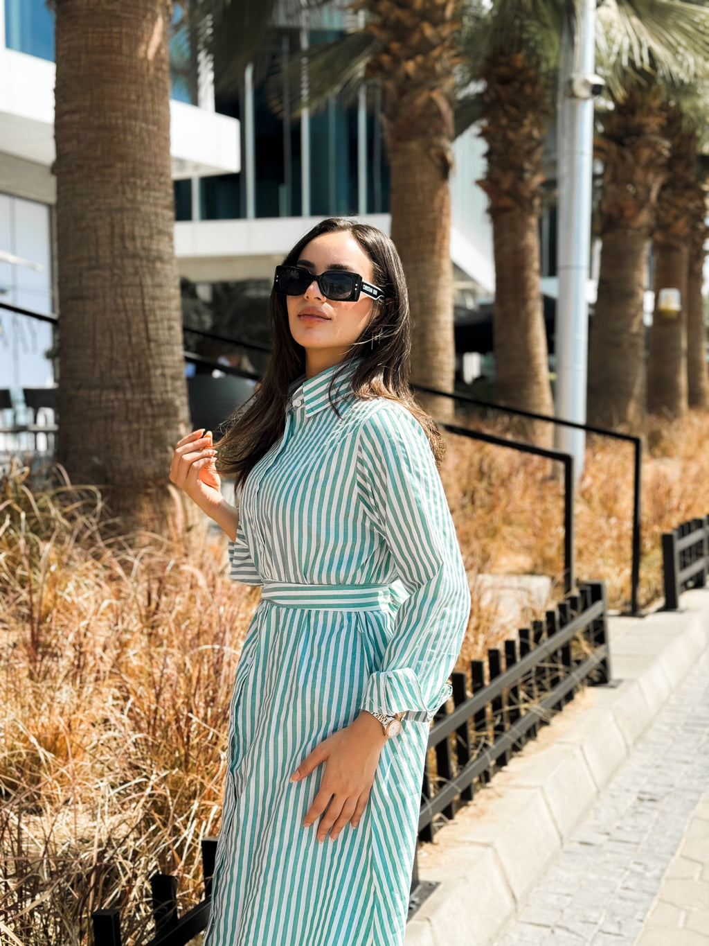 Mini stripped dress